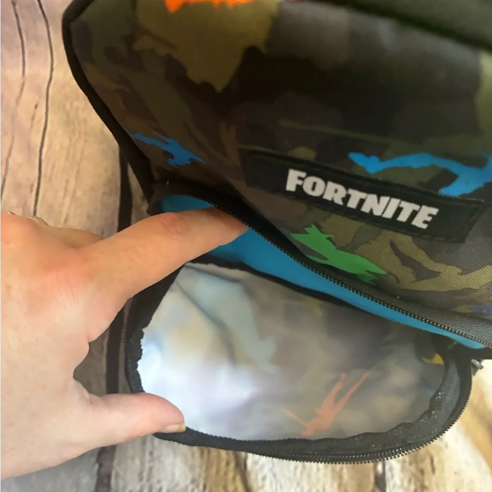 5/$20 Fortnite Zipper Pocket Lunch Box Bag Insulated Soft Side Multi Color‎ Camo